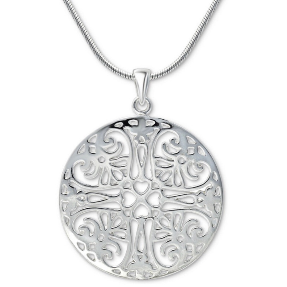 🎁 Give the Gift of Giani Bernini Floral Filigree Necklace Sterling Silver